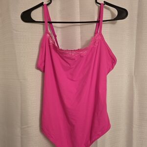 No Boundaries Hot Pink Lace Cami Top